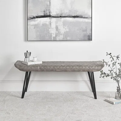 The Range Finnick Flat Bench - Light Grey