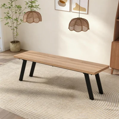 The Range Metal Dining Bench for Kitchen - Brown