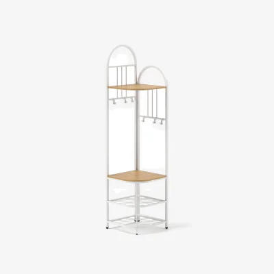 The Range Tall Corner Hall Tree with Shoe Storage Bench - Brown