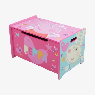 The Range Peppa Pig Deluxe Wooden Toy Box Bench - Pink