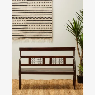 The Range Srina Dark Sheesham Wood Bench - Brown