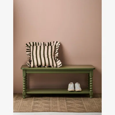 Rose & Grey Harlow Bench In Olive