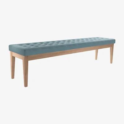 Sofa.com Buttons Bench in Tide Organic Smart Cotton