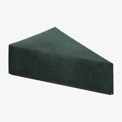 Sofa.com Astaire Upholstered Coffee Table Footstool in Smokey Green Cashmere Velvet - sofa.com