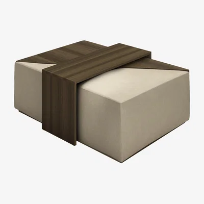 Sofa.com Astaire Modular Coffee Table Set Footstool in White Sands Soft Chenille - sofa.com