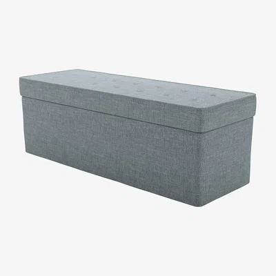 Sofa.com Buttons Blanket Box in Cornflower Silky Jacquard Weave - sofa.com
