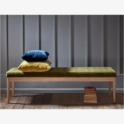 Sofa.com Buttons Bench in Sea Spray Aquaclean Clever Chenille