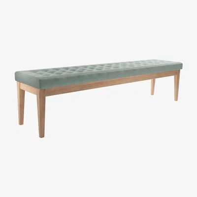 Sofa.com Buttons Bench in Sage Smart Velvet - sofa.com