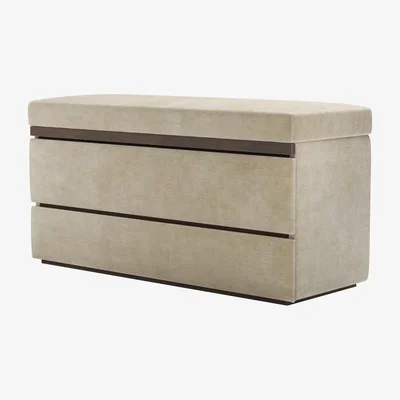 Sofa.com Hardy Bedside Chest of Drawers in Apollo Easy Care Velvet - sofa.com