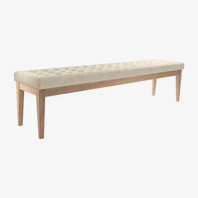 Sofa.com Buttons Bench in Chantilly Aquaclean Clever Chenille