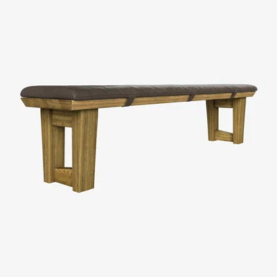 Sofa.com Aspen Large Bench Dining Cushion in Basalt Grain Leather - sofa.com