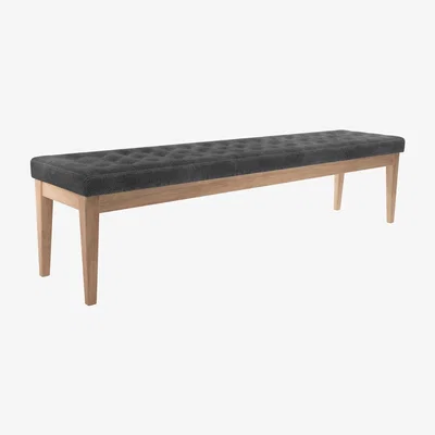 Sofa.com Buttons Bench in Raven Speckled Chenille
