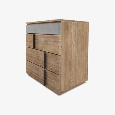 Sofa.com Amalfi Bedside Chest of Drawers in Marble Silky Jacquard Weave - sofa.com