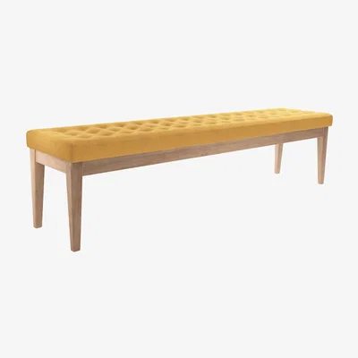 Sofa.com Buttons Bench in Ochre Easy Cotton - sofa.com