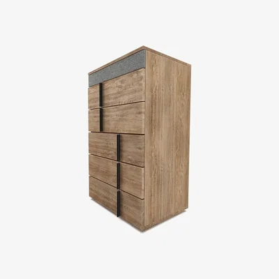 Sofa.com Sorrento Five Drawer Chest of Drawers in Pearl Luxe Boucle - sofa.com