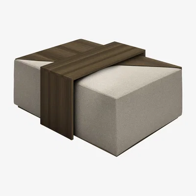 Sofa.com Astaire Modular Coffee Table Set Footstool in Salted Caramel Plush Tweed Boucle - sofa.com