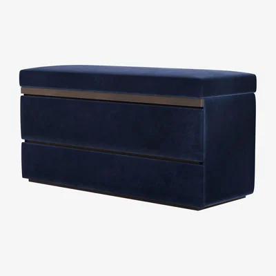Sofa.com Hardy Bedside Chest of Drawers in Cruise Smart Velvet - sofa.com