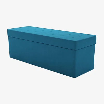 Sofa.com Buttons Blanket Box in Marina Brushed Linen Cotton - sofa.com
