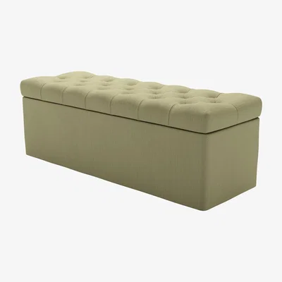 Sofa.com Valentin Blanket Box in Cardamon Brushed Linen Cotton - sofa.com