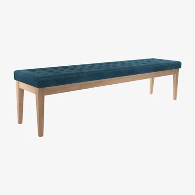 Sofa.com Buttons Bench in Mineral Mist Speckled Chenille