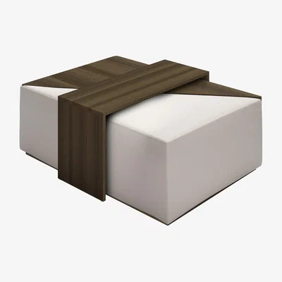 Sofa.com Astaire Modular Coffee Table Set Footstool in Taupe Brushed Linen Cotton - sofa.com
