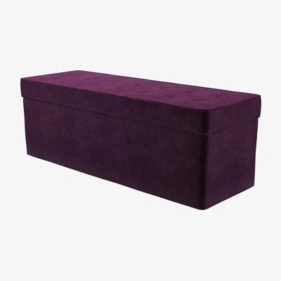 Sofa.com Buttons Storage Bench in Plum Smart Velvet - sofa.com