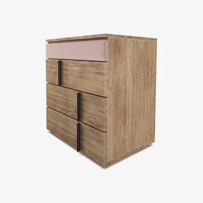 Sofa.com Amalfi Bedside Chest of Drawers in Pavilion Pink Brushstroke - sofa.com