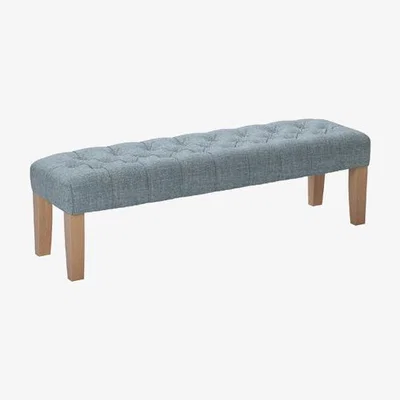 Sofa.com Leopold Bench in Hydrangea Highland Tweed - sofa.com
