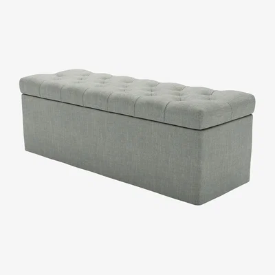 Sofa.com Valentin Blanket Box in Sea Glass Baylee Viscose Linen - sofa.com
