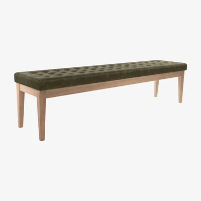 Sofa.com Buttons Bench in Juniper Aquaclean Clever Chenille