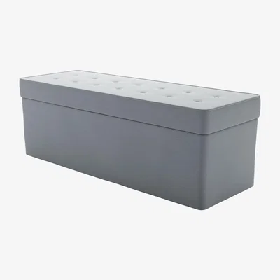 Sofa.com Buttons Storage Bench in Sealion Smart Cotton - sofa.com