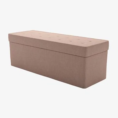 Sofa.com Buttons Storage Bench in Blush Pure Belgian Linen - sofa.com