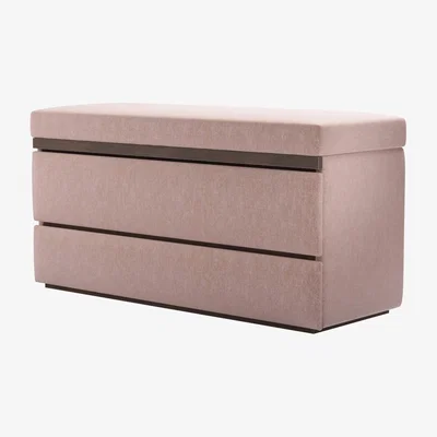 Sofa.com Hardy Bedside Chest of Drawers in Pavilion Pink Brushstroke - sofa.com