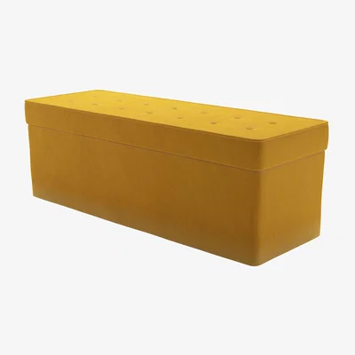 Sofa.com Buttons Storage Bench in Butterscotch Cotton Matt Velvet - sofa.com
