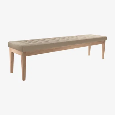 Sofa.com Buttons Bench in Coconut Soft Leather - sofa.com