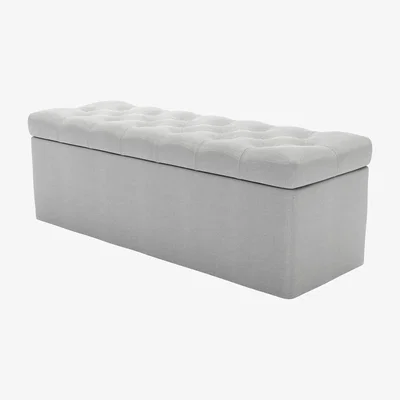Sofa.com Perfectly Pristine Valentin Storage Bench in Pumice House Basket Weave - sofa.com