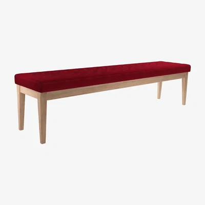Sofa.com Buttons Bench in Malbec Cotton Matt Velvet
