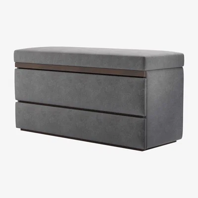 Sofa.com Hardy Bedside Chest of Drawers in Earl Grey Smart Velvet - sofa.com