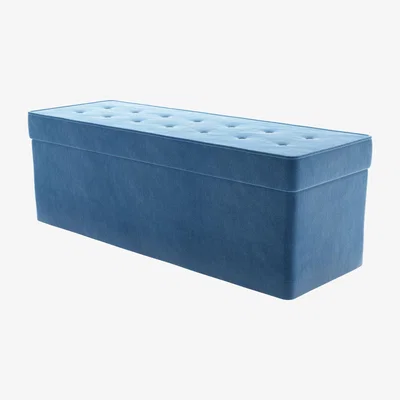 Sofa.com Buttons Storage Bench in Bahama Cotton Matt Velvet - sofa.com