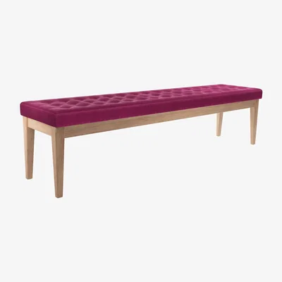 Sofa.com Buttons Bench in Persian Rose Smart Velvet