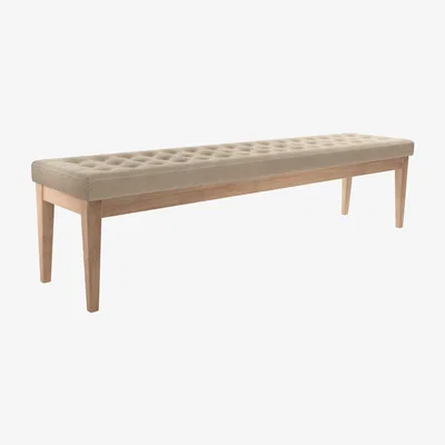 Sofa.com Buttons Bench in Fawn Aquaclean Clever Velvet