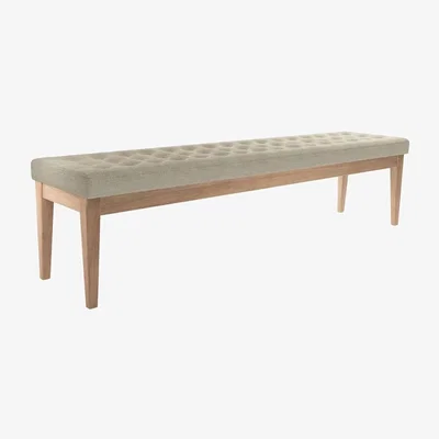 Sofa.com Buttons Bench in Pampas Hygge Smart Linen