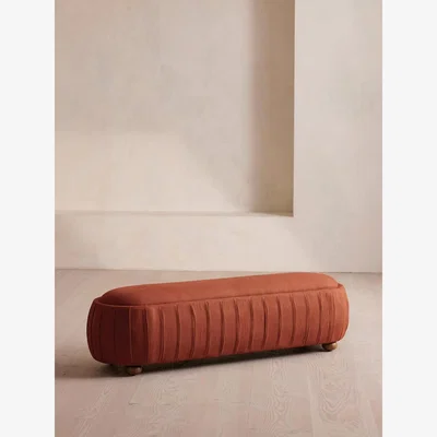 Soho Home Vivienne Bench, Linen, Sienna