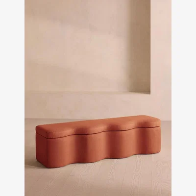 Soho Home Eli Storage Bench, Linen, Antique Rose