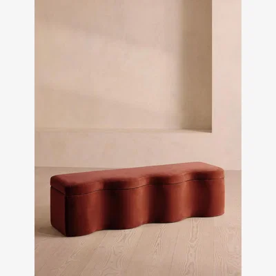 Soho Home Eli Storage Bench, Rust Velvet