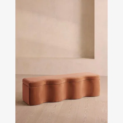 Soho Home Eli Storage Bench, Antique Rose Velvet