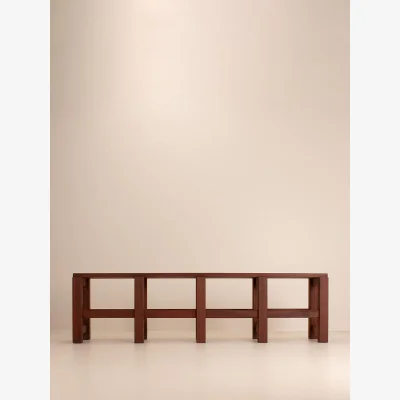 Soho Home Vintage Mid Century Wooden Bench, Belgium