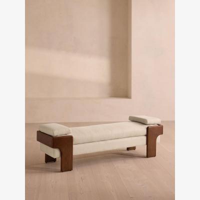Soho Home Marcia Bench, Linen, Wheat