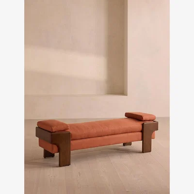 Soho Home Marcia Bench, Linen, Antique Rose