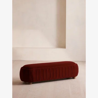Soho Home Vivienne Bench, Velvet, Rust
